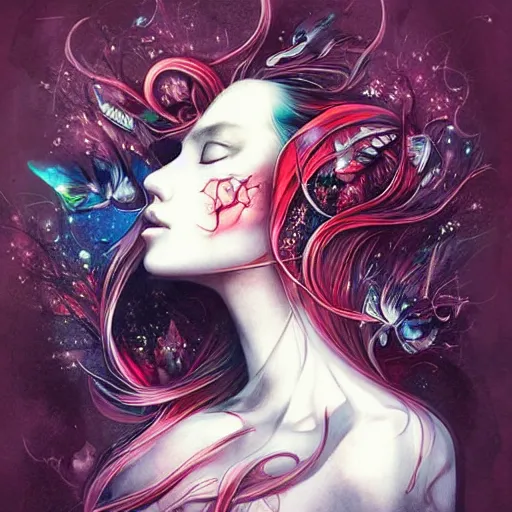 Image similar to just art for dark metal music, no words, no letters, only art by anna dittmann