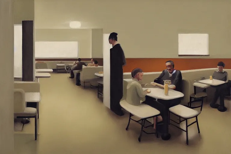 Prompt: diner near the route artwork by tim eitel