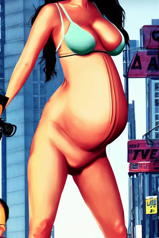 Image similar to grand theft auto 1 0 poster of a pregnant woman, uhd, arstation, 1 0 8 0 p, ultra realistic detail, jacqueline e, tafy, bo feng, love hate love