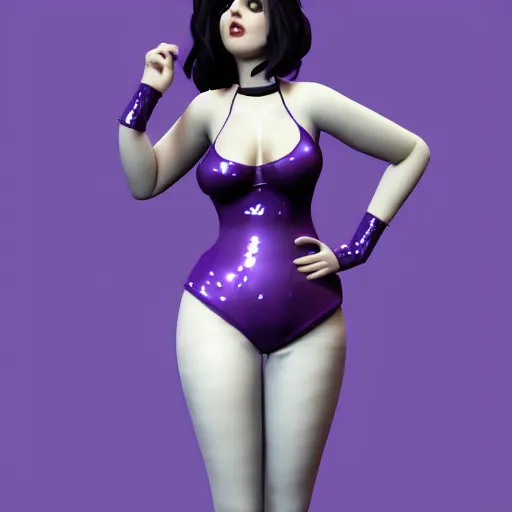 Prompt: a curvy feminine pale goth cutie with a thin waist in a tight purple-grey-white seductive sequined outfit, cgsociety, photorealistic, sublime-comforting ambience, 16k, smooth, sharp focus, trending on ArtStation, volumetric lighting, fully clothed, worksafe