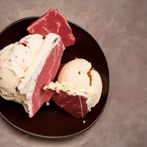 Image similar to icecream made of meat