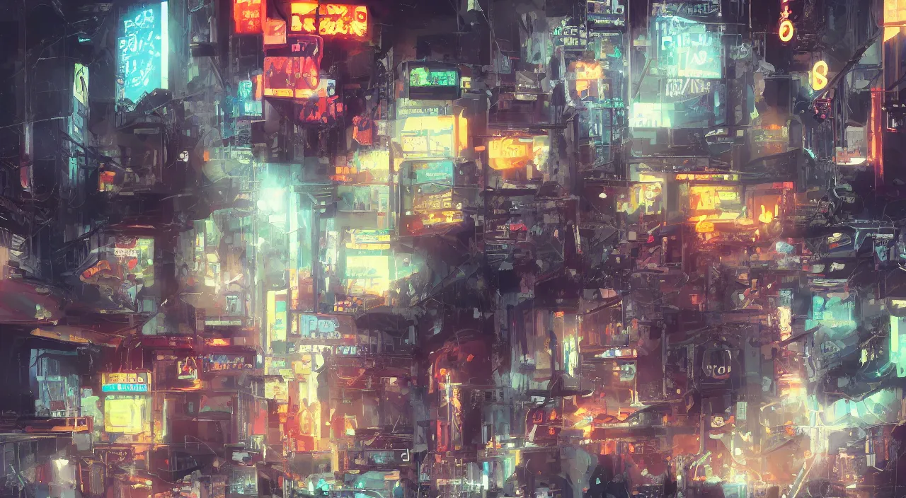 Image similar to digital painting, modern tokyo, saturated, atmospheric lighting, high quality, sharp focus, intricate, artstation, 4k