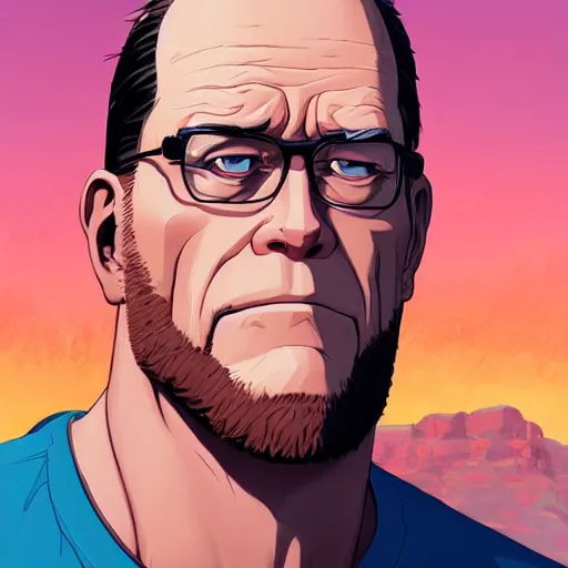 Image similar to hank hill closeup, king of the hill, art gta 5 cover, official fanart behance hd artstation by jesper ejsing, by rhads, makoto shinkai and lois van baarle, ilya kuvshinov, ossdraws, and by feng zhu and loish and laurie greasley, victo ngai, andreas rocha, john harris