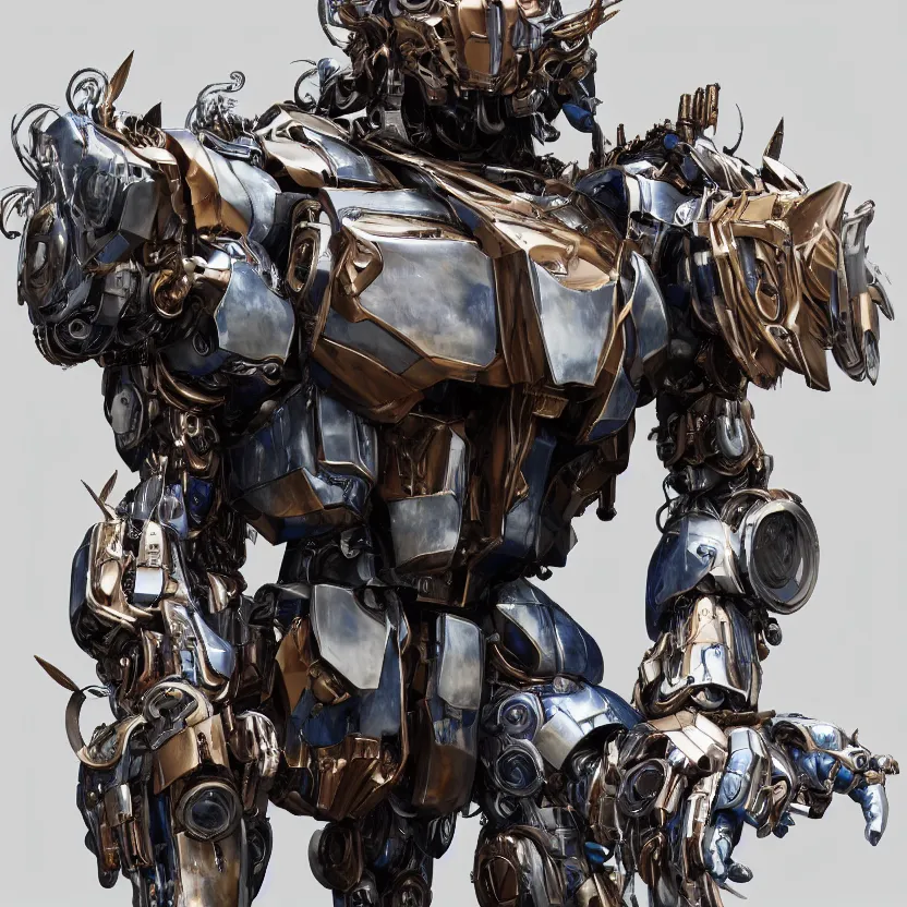 Prompt: hyper realistic mixed midea portrait of a beautiful mechanical steampunk gundam, stunning 3d render inspired art by P. Craig Russell and Barry Windsor-Smith + perfect facial symmetry + dim volumetric lighting, 8k octane beautifully detailed render, post-processing, extremely hyperdetailed, intricate futuristic mechanic parts, epic composition, grim yet sparkling atmosphere, cinematic lighting + masterpiece, trending on artstation,