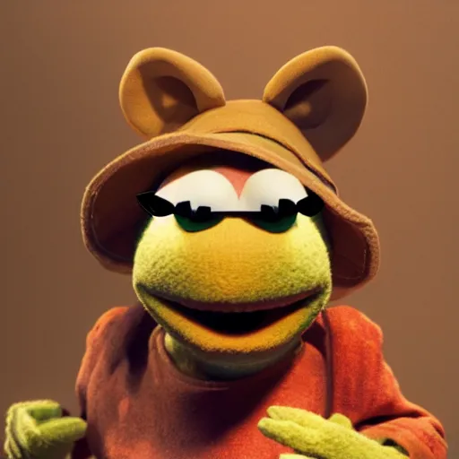 Prompt: muppet show, big eye, hyper realistic, photoreal render, octane render, trending on artstation