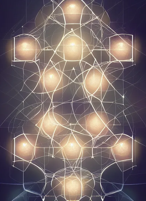 Image similar to symmetry!! product render poster puzzle cube scifi, glowing lights!! intricate, elegant, highly detailed, digital painting, artstation, concept art, smooth, sharp focus, illustration, art by artgerm, unreal engine