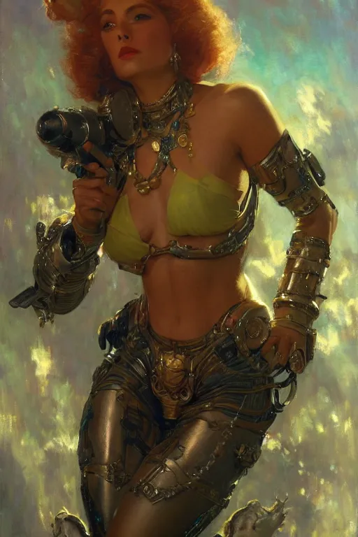 Prompt: full body portrait of a sci - fi business queen akimbo, highly detailed painting by gaston bussiere, craig mullins, j. c. leyendecker, 8 k, mid shot