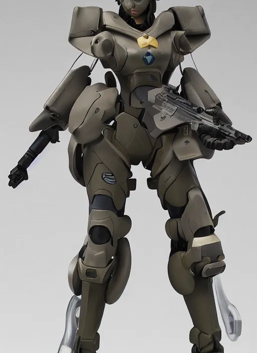 Image similar to toy design,Power Armor, portrait of the action figure of a girl, girls frontline style, anime figma figure, studio photo, flight squadron insignia, realistic military gear, 70mm lens, round elements, photo taken by professional photographer, by shibafu, trending on , symbology, anime character anatomy 4k resolution, matte, empty hands, realistic military carrier, forest