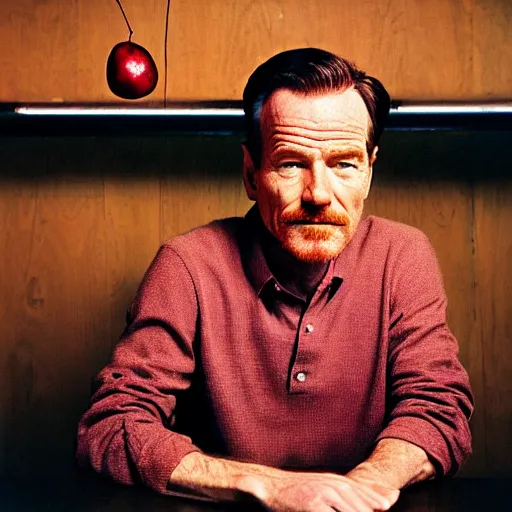 Prompt: bryan cranston's body is a bowl of cranberries with legs, long neck, body submerged in cranberries, natural light, sharp, detailed face, magazine, press, photo, steve mccurry, david lazar, canon, nikon, focus