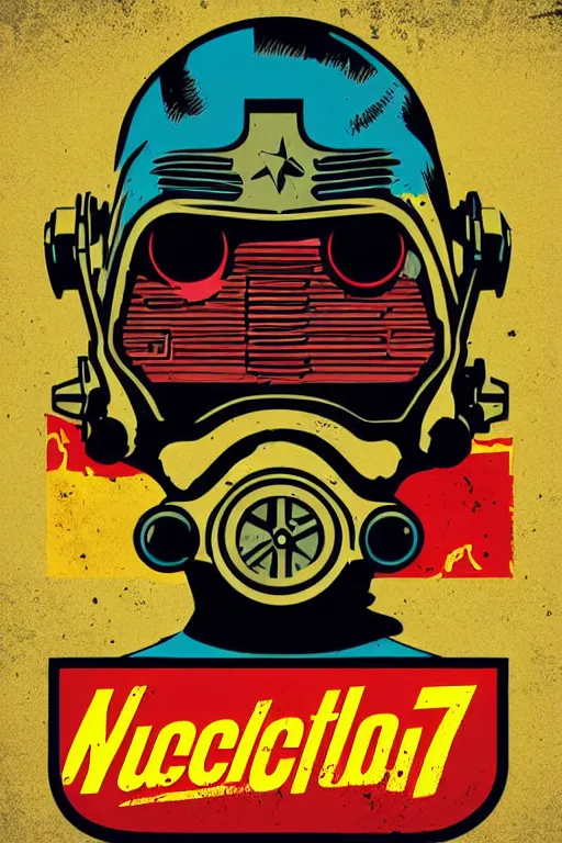 Image similar to fallout 7 6 retro futurist illustration art by butcher billy, sticker, colorful, illustration, highly detailed, simple, smooth and clean vector curves, no jagged lines, vector art, smooth andy warhol style