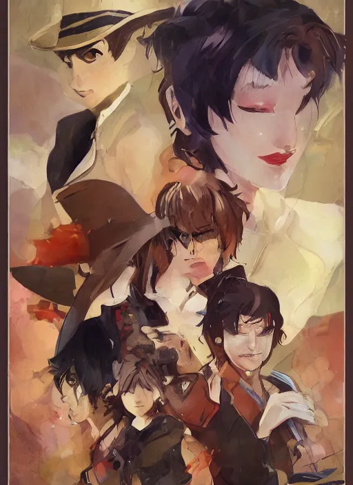 Image similar to full size persona, female sheriff, detail, ultra sharpness, beautiful female, detailed face, art by huyy nguyen, style by cain kuga, cowboy bebop art style, 3 2 beautiful color palettes with their corresponding gradient