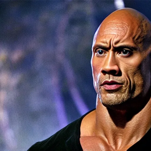 Prompt: the rock with a double chin