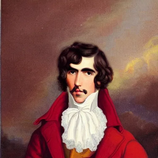 Image similar to regency era painting of a young george harrison