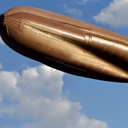 Image similar to brown airship in the sky