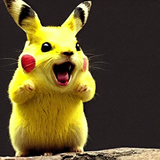 Image similar to pika screaming