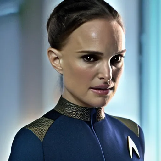 Image similar to Natalie Portman in Star Trek, (EOS 5DS R, ISO100, f/8, 1/125, 84mm, Facebook, prime lense)