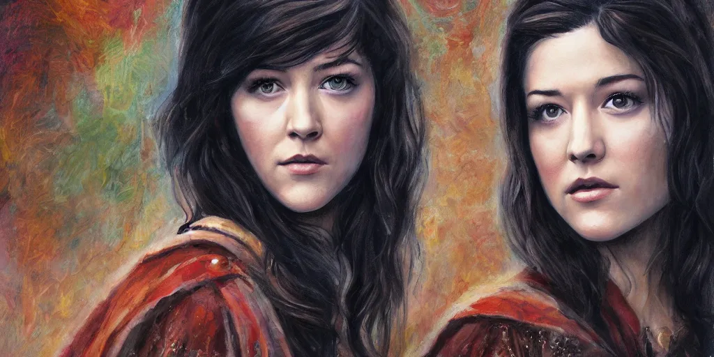 Image similar to Elvish Mary Elizabeth Winstead, painted