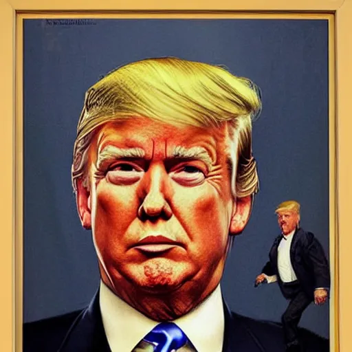 Image similar to portrait of Donald trump, by norman rockwell