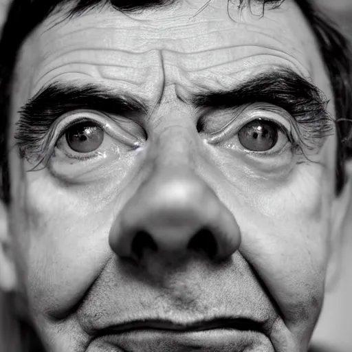 Image similar to A portrait mr bean elizabeth teams up with a teenage mr bean, perfect faces, 50 mm, award winning photography