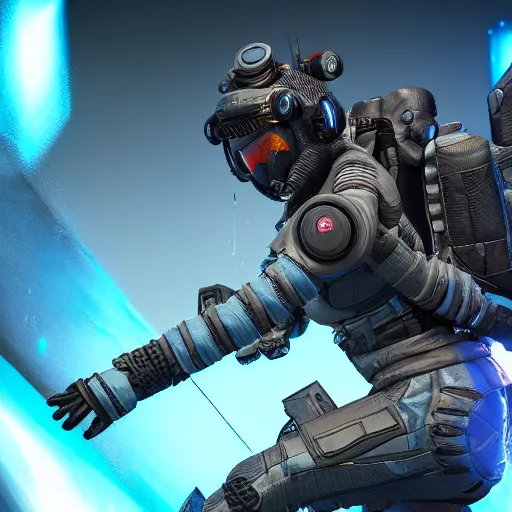 Prompt: wraith from apex legends, 2 4 0 fps, 4 k, in game render