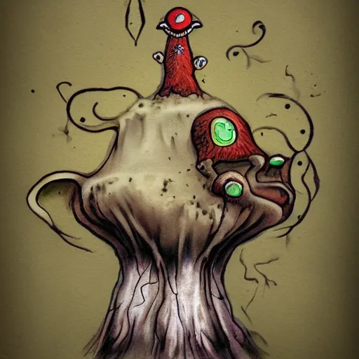 Image similar to Mushroom demon