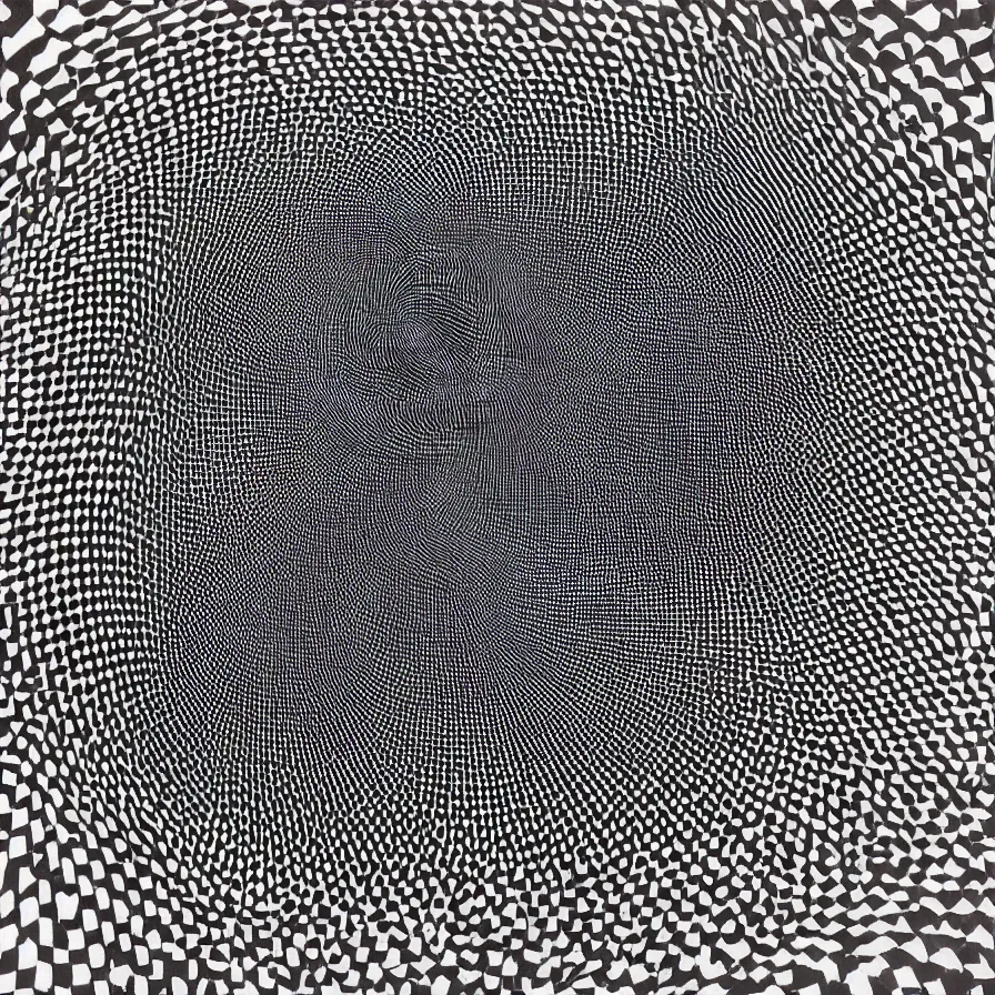 Image similar to optical illusion by victor vasarely, benoit b. mandelbrot, op art, illusion