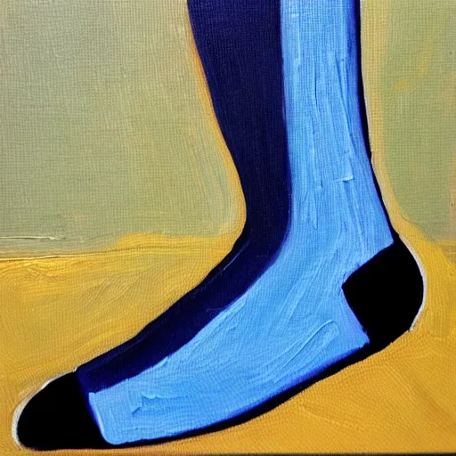 Image similar to a painting of a perfect sock