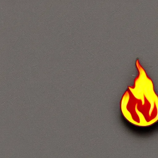 Image similar to an award - winning photo of a retro minimalistic clean fire warning enamel pin, behance