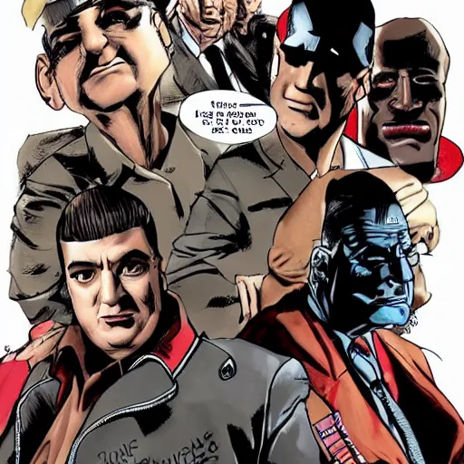 Prompt: [the cast of the sopranos as the dark avengers]