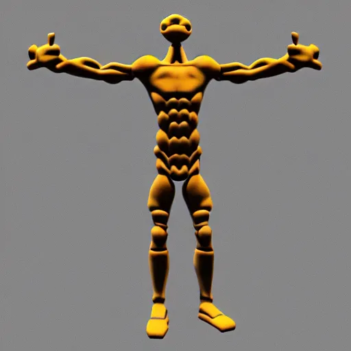 Image similar to 3d scan t-pose stock rigged model blender maya viking cyber ninja