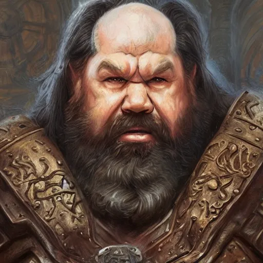 Image similar to the dwarven cleric warrior as a fantasy D&D character, portrait art by Donato Giancola and James Gurney, digital art, trending on artstation