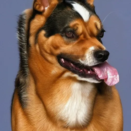 Image similar to a muscular dog