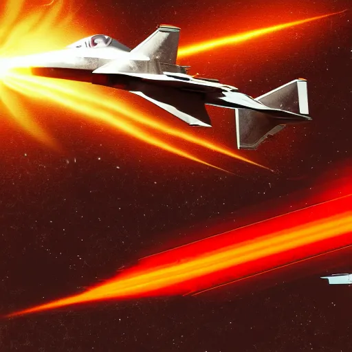 Image similar to cinematic areal shot of a fighter jet exploding from the laser energy wawe concept art