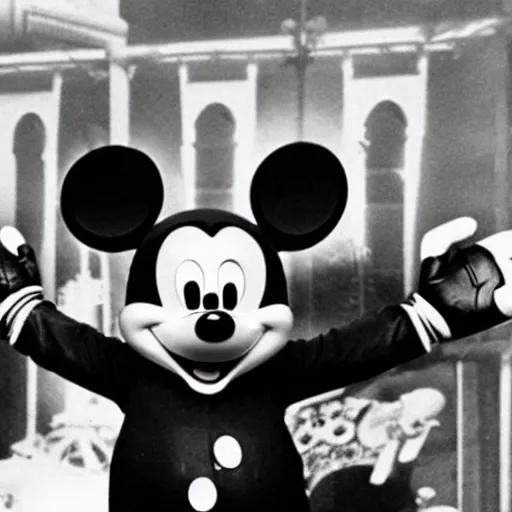 Prompt: photo of mickey mouse as a muslim prophet