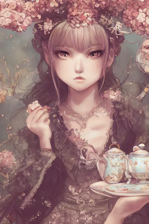 Prompt: Ryu at a Tea Party, cute, fantasy, intricate, elegant, highly detailed, digital painting, 4k, HDR, concept art, smooth, sharp focus, illustration, art by sakimichan