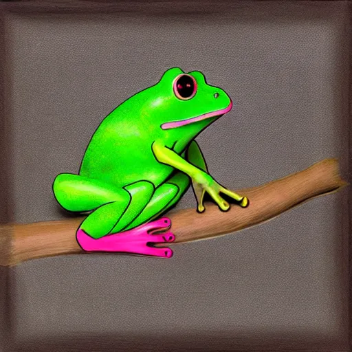 Image similar to a pink frog