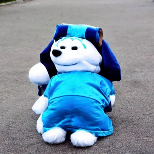 Image similar to dog as Doraemon