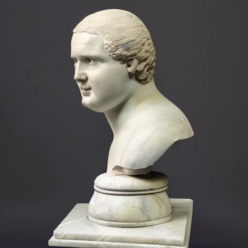 Image similar to 18th century historical marble sculpture of Bobby Hill,