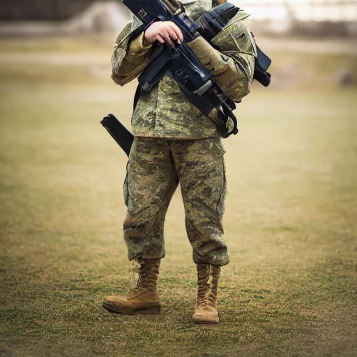 Prompt: portrait photo of a soldier scottish fold, highly detailed, high resolution, cosplay photo, stunning, bokeh soft, by professional photographer, military clothing, shot with a canon