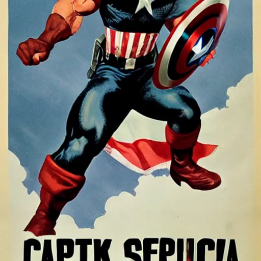 Image similar to black captain america. supersoldier serum wwii american propaganda poster by james gurney