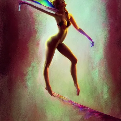 Prompt: fairie poledancer, cinematic lighting, soft bokeh, fantasy, modern, colourful, highly detailed, digital painting, artstation, deviantart, concept art, sharp focus, illustration, by Edward Hopper and Rene Magritte and Alphonse Mucha