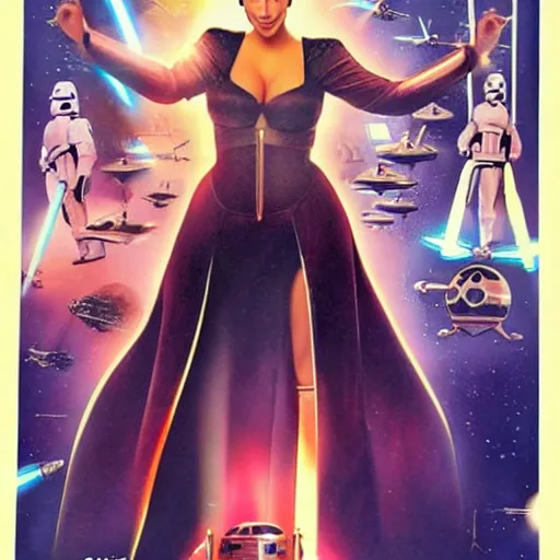 Image similar to kim kardashian in star wars movie poster