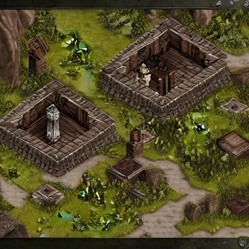 Image similar to skyrim re - imagined as an isometric top down game