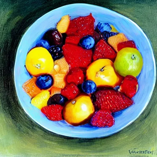 Image similar to a bowl of fruit