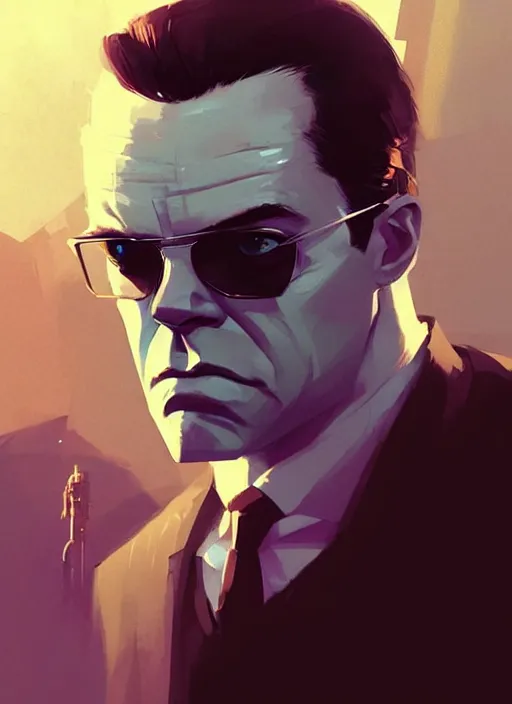 Prompt: highly detailed portrait of agent smith, epic, grandiloquent, photographic realistic background, by atey ghailan, by greg rutkowski, by greg tocchini, by james gilleard, by joe fenton, by kaethe butcher, trending on instagram, award winning details