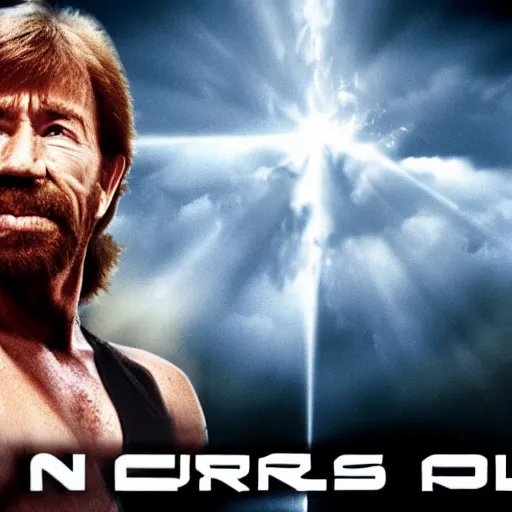 Prompt: chuck Norris fighting god, cinematic, 4K