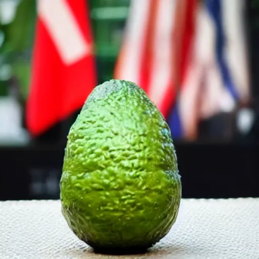 Image similar to donald trump as an avocado chair