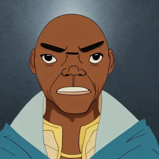 Image similar to Samuel L Jackson, designed by Bryan Konietzko