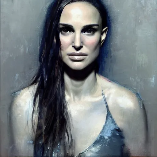 Prompt: portrait of natalie portman by jeremy mann