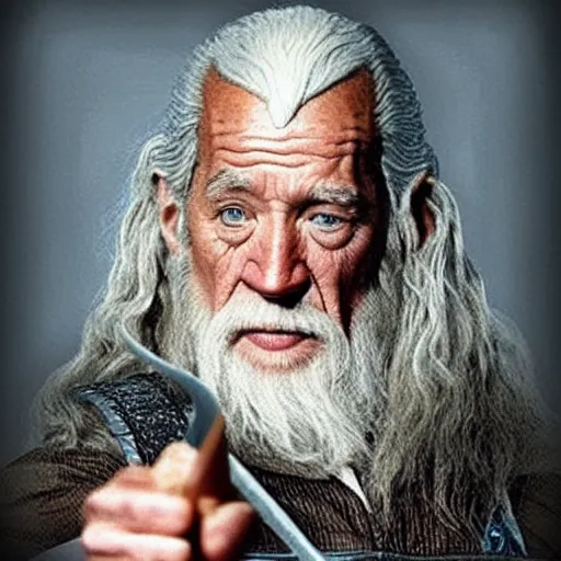 Image similar to lord of the rings starring joe biden as gandalf